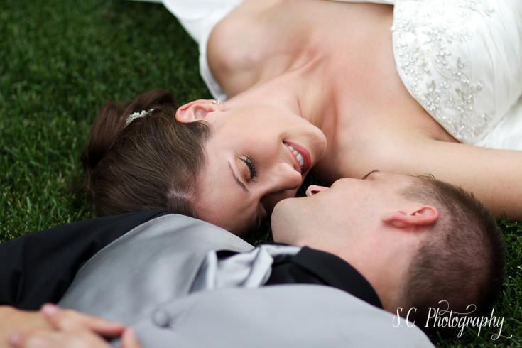 Bride and Groom portrait, golf course