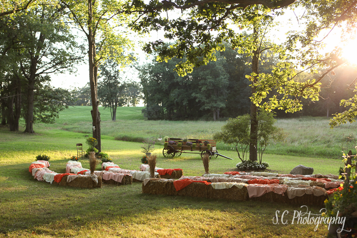 Hay Bales, Ceremony Site, Farm Wedding, Country Wedding